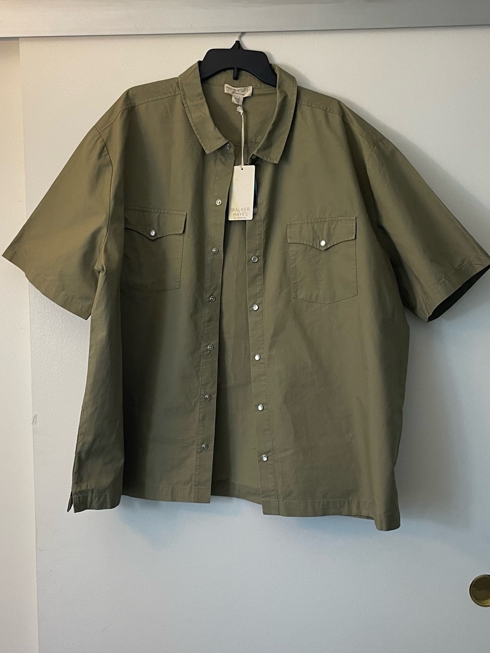 Walker Hayes by JCPenney Olive Short-Sleeve Shirt